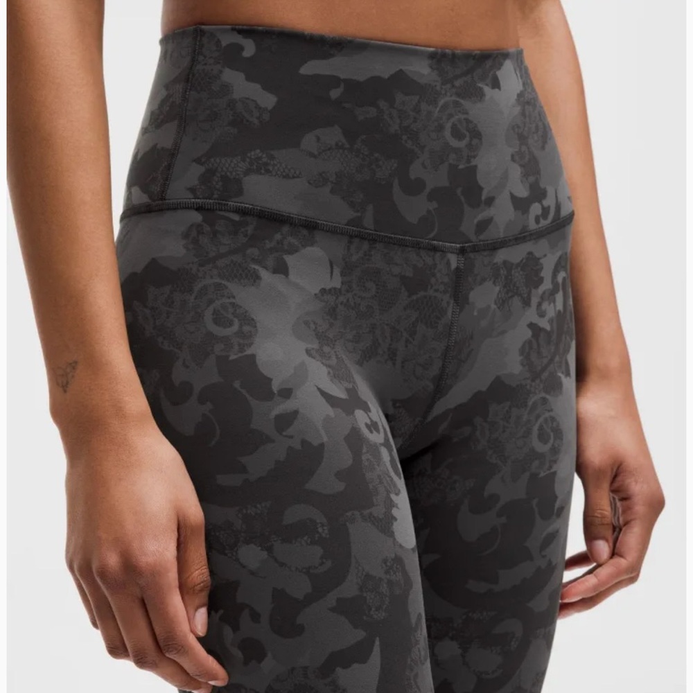 Lululemon Align Heritage Lace Black Multi Leggings. Worn once. Size 4, 25”
